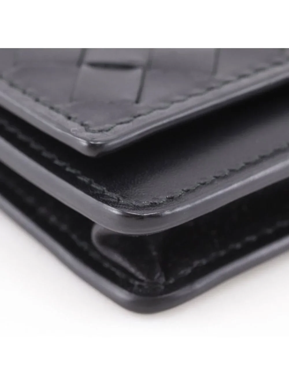 Bottega Veneta Card Case Calf Black Business Holder